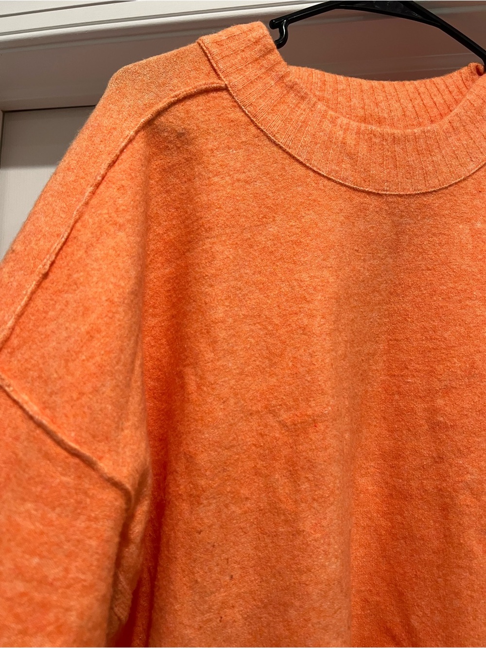 Free People Vibrant Orange Pullover Sweater - Large - Picture 2 of 4